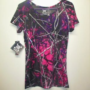 Muddy Girl Camo Vented Short Sleeve Shirt